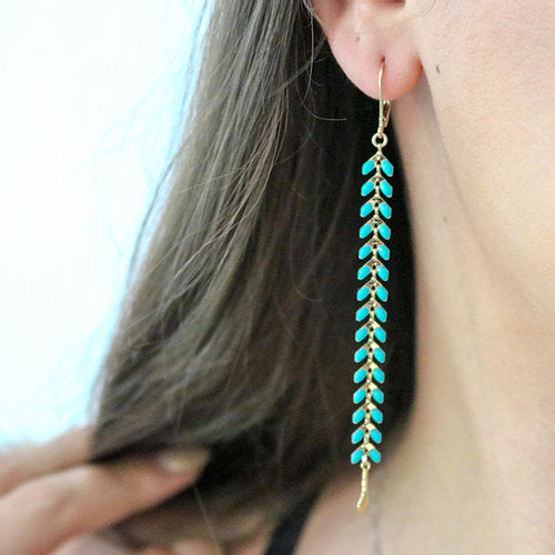 Wisteria Emerald Green Earrings