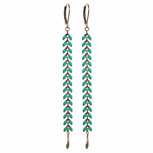 Wisteria Emerald Green Earrings